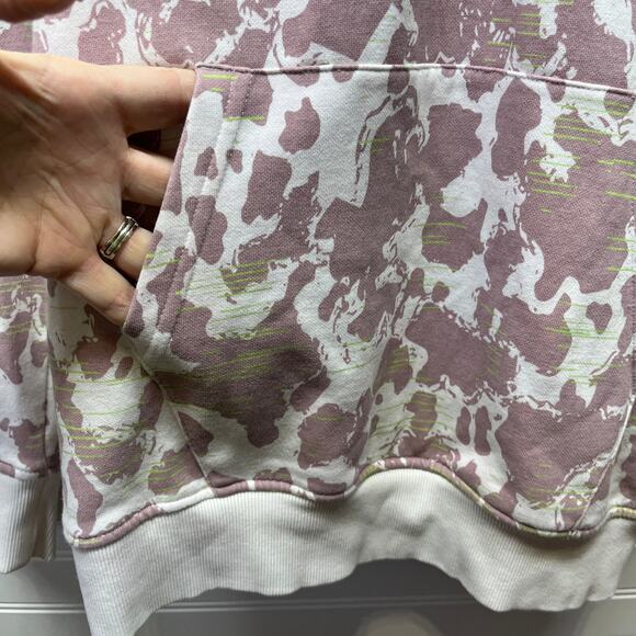 Gymshark Mauve & White Camo Print Hoodie Size S Oversized - Picture 5 of 11
